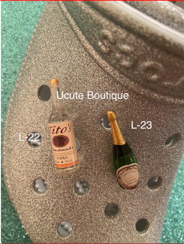 Liquor Shoe Charms |Bar Aesthetic Shoe Accessories  | Fun Gift for Adults 1.99+