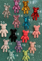 Teddy Bear Shoe Charm  Large & Small and 3 Piece Sets 3.99+