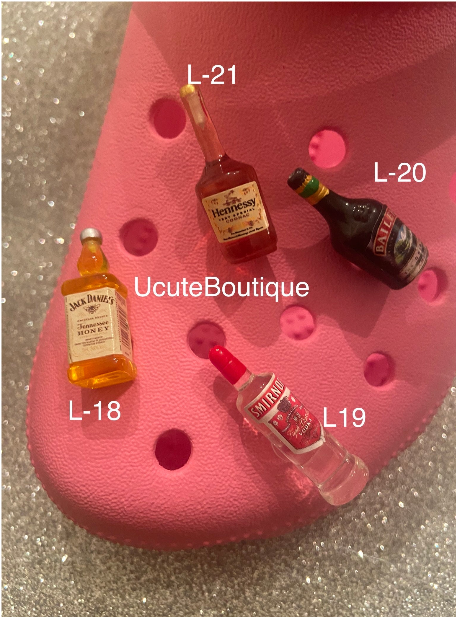 Liquor Shoe Charms |Bar Aesthetic Shoe Accessories  | Fun Gift for Adults 1.99+