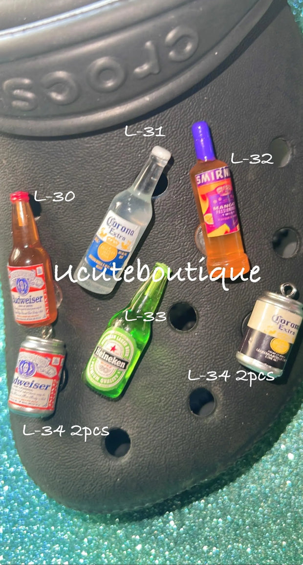 Liquor Shoe Charms |Bar Aesthetic Shoe Accessories  | Fun Gift for Adults 1.99+