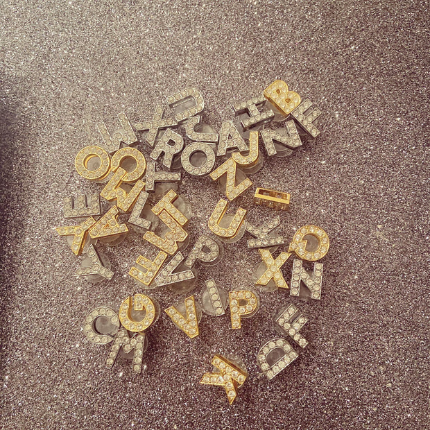 Alphabet Shoe Charms: Gold & Silver Letter Charms